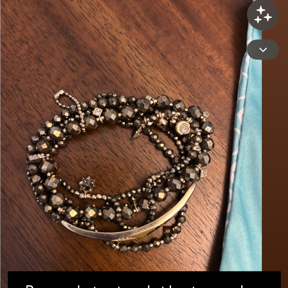 Kendra Scott Gold-Tone Faceted Bead Wrap Bracelet